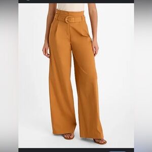 Express Super High Waisted Paperbag Wide-Leg Pants